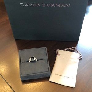 David Yurman Authentic Black Onyx SS Ring